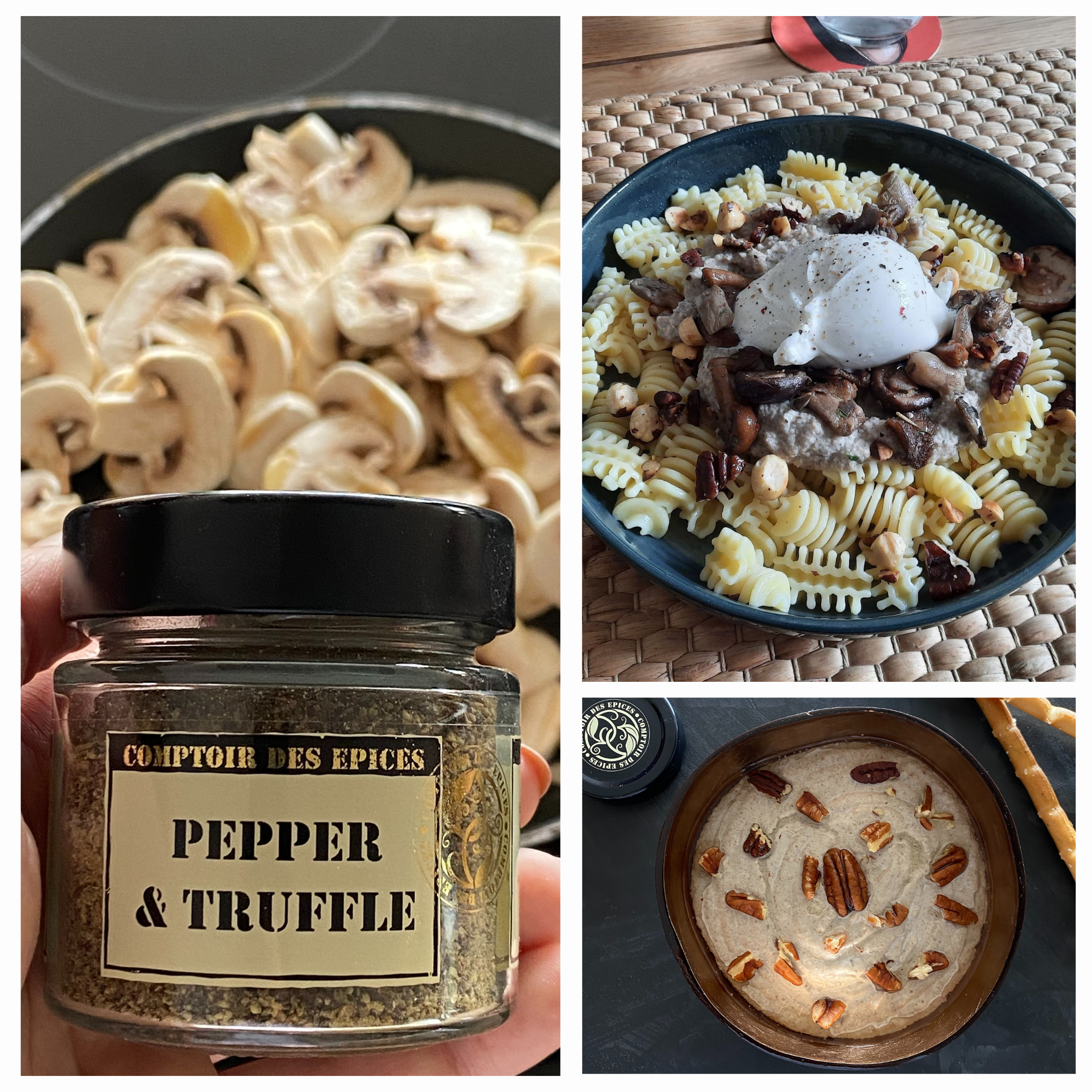Poudre / condiment à base de truffe et de champignons